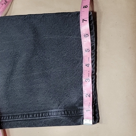 &Denim Size 6 Washed Black 90's Baggy Jeans Ultra High Waist, Gently Used Cond. - Picture 7 of 13